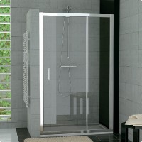 SanSwiss TOP-Line TED sprchové dveře 1400 jednokřídlé matný elox sklo Mastercarré TED14000130