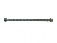Propojovací hadička  MF, 3/8x3/8 - 20cm, PN 10, opletená nerezem, závit-matka vnější, 85