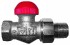 HERZ Termostatický ventil TS-90-V, 3/8 přímý, skrytá regulace, červená krytka   1772365