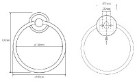 Bemeta RETRO chrom kruh na ručník 160x190x65 mm   144304062