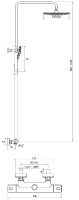 Ravak sprchový sloup TERMO 300 TE 093.00/150 s termostatickou baterii a sprchovým setem   X070099