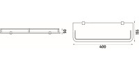 Náhradní díl NIMCO - Sklo rosené s ohrádkou 40x12,5 cm   1091AX-40-26