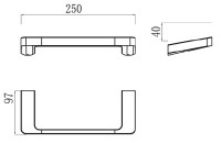 Ravak 10° TD 300.00 držák na ručník 25 cm   X07P324