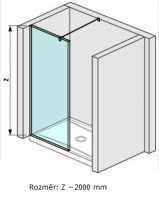 JIKA WALK IN PURE sprchová boční stěna 680 mm, sklo čiré, profil: stříbrná   H2674290026681