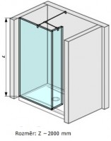 JIKA WALK IN PURE sprchová boční stěna 795 mm, sklo čiré, profil: stříbrná   H2684220026681