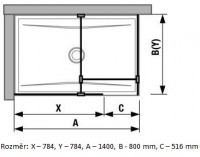 JIKA WALK IN PURE sprchová rohová stěna 795 x 800 mm, sklo čiré, profil: stříbrná   H2684250026681
