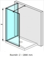 JIKA WALK IN PURE sprchová boční stěna 980 mm, sklo čiré, profil: stříbrná   H2694280026681