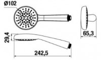 JIKA RIO ruční sprcha pr. 100 mm, 3 funkce, chrom   H3611R20043511