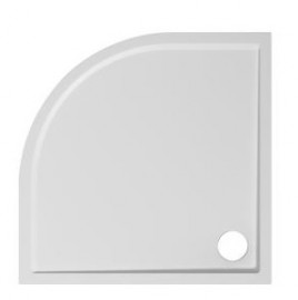 JIKA PADANA sprchová vanička litý mramor 900 x 900 x 30 mm, čtvrtkruhová R 550, bílá  H2119330000001
