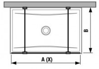 JIKA PURE boční panel 200 x 2000 mm, profil: stříbrný   H2664250006681