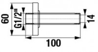 JIKA CUBITO-N sprchové rameno stropní 100 mm, chrom   H3661X00040011