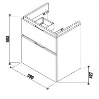 JIKA CUBITO-N skříňka pod umyvadlo 65 cm, 1 zásuvka, dub   H40J4243015191