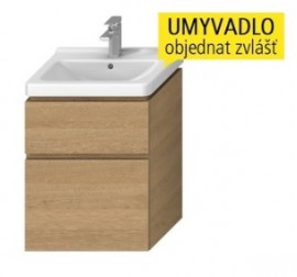 JIKA CUBITO-N skříňka pod umyvadlo 65 cm, 2 zásuvky, dub   H40J4244025191