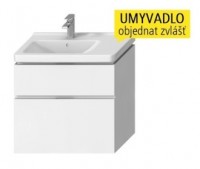 JIKA CUBITO-N skříňka pod umyvadlo 75 cm, 2 zásuvky, výřez VPRAVO, bílá   H40J4254035001