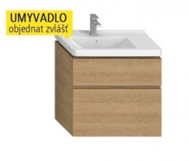 JIKA CUBITO-N skříňka pod umyvadlo 75 cm, 2 zásuvky, výřez VLEVO, dub   H40J4254045191