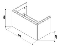 JIKA CUBITO-N skříňka pod umyvadlo 85 cm, 1 zásuvka, dub   H40J4263015191