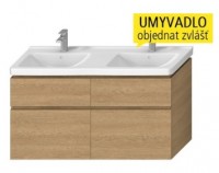 JIKA CUBITO-N skříňka pod umyvadlo 130 cm, 4 zásuvky, dub   H40J4274025191