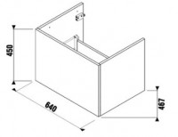 JIKA CUBITO-N skříňka pod desku 64 cm, 1 zásuvka, bílá   H41J4243015001