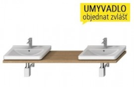 JIKA CUBITO-N deska umyvadlová atypická 135 - 220 cm, bez podpěr, dub   H46J4240145191