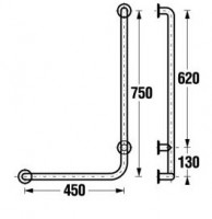 JIKA UNIVERSUM madlo do sprchy 750 x 450 mm, závěsné, pevné, kotvené, bílé   H3897220000001