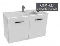 JIKA CUBE skříňka s umyvadlem 1000 x 430 mm, 2 dveře, bílá   H4536511763001