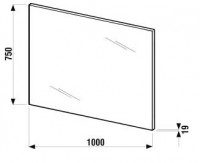 JIKA ZETA zrcadlo na desce 750 x 1000 mm   H4555560393041