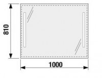 JIKA CLEAR zrcadlo 1000 x 810 mm, hranaté, LED osvětlení, bez vypínače   H4557651731441