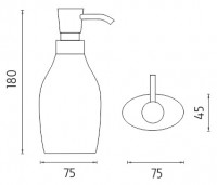 Dávkovač tekutého mýdla NIMCO AVA objem 280 ml, bílá   AV 15031-05