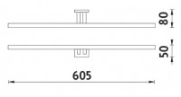 Držák na ručníky NIMCO KEIRA dvojitý, chrom   KE 22060D-26