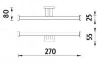 Držák na toaletní papír NIMCO KEIRA dvojitý, chrom   KE 22055MD-26