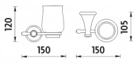 Držák pohárku NIMCO LADA keramika/staroměď   LA 19058K-80