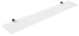 Police bez ohrádky NIMCO BORMO 60 x 11 cm, tloušťka 8 mm, bílé sklo   BR 11091B-60-26