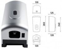 Bezdotykový zásobník na tekuté mýdlo NIMCO objem 1000 ml, stříbrná metalická   HP 9531S-M-04