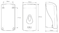 Bemeta dávkovač tekutého mýdla manuální, 1l, plast, matný   121209037