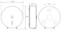 Bemeta hotelový program - Zásobník na toaletní papír bubnový, pr. 260 mm, mat   148212055