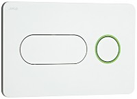 JIKA tlačítko PL8 Dual Flush bílé, zelený kroužek   H8936460000001