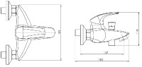 NOVASERVIS METALIA 57 baterie vanová nástěnná, bez příslušenství, DN 15, chrom  57020/1,0