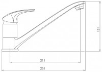 NOVASERVIS METALIA 57 baterie dřezová, chrom  57091,0