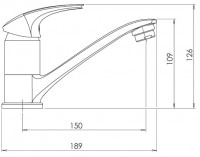 NOVASERVIS METALIA 57 baterie dřezová, chrom  57096,0