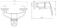 NOVASERVIS METALIA 56 baterie sprchová nástěnná, bez příslušenství, DN 15, chrom  56060/1,0