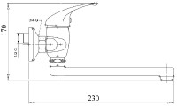 NOVASERVIS METALIA 55 baterie umyvadlová nástěnná, DN 15, chrom  55076,0