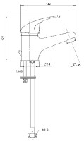 NOVASERVIS METALIA 55 baterie umyvadlová, bez výpustě, chrom  55001/1,0