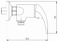 NOVASERVIS METALIA 55 baterie sprchová nástěnná, bez příslušenství, DN 15, chrom  55061/1,0