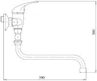 NOVASERVIS METALIA 55 baterie paneláková nástěnná, bez příslušenství, DN 15, chrom  55071/1,0