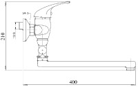 NOVASERVIS METALIA 55 baterie paneláková nástěnná, bez příslušenství, DN 10, chrom  55073/1,0