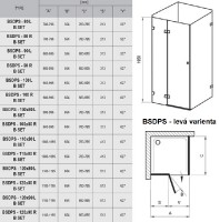 Ravak Brilliant BSDPS-100 L B SET sprchový kout rám chrom výplň Transparent 0ULA0A00Z1.D01000A078