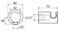Ravak 706.00 držák sprchy s vývodem sprchy   X07P206