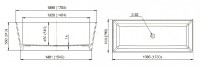 GELCO KVADRIE vana 1590 x 650 x 550 mm, samostatně stojící, litý mramor   GVKV1590
