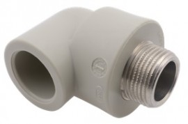 PPR Koleno 90° s kovovým závitem vnějším DN 20x3/4   216021