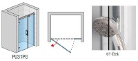 SanSwiss PUR PU31P sprchové dveře 1000 jednodílné vlevo chrom sklo čiré PU31PG1001007